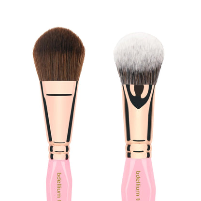 Set de Brochas Pink Golden Triangle para Rostro y Ojos