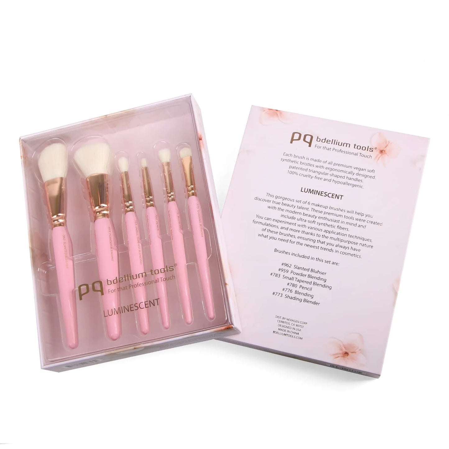Set de Brochas Pink Golden Triangle Luminescent