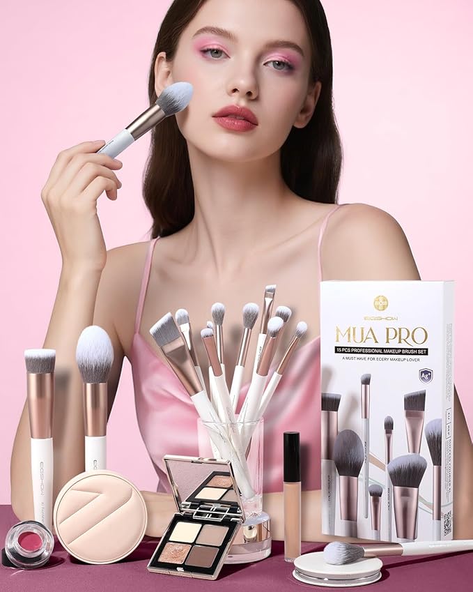 Set De Brochas MUA Pro De 15 Piezas