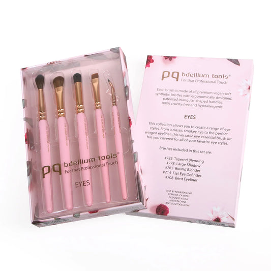 Set de Brochas Pink Golden Triangle para Ojos