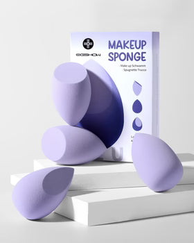 Set De Esponjas De Maquillaje De 4 Piezas Color Morado