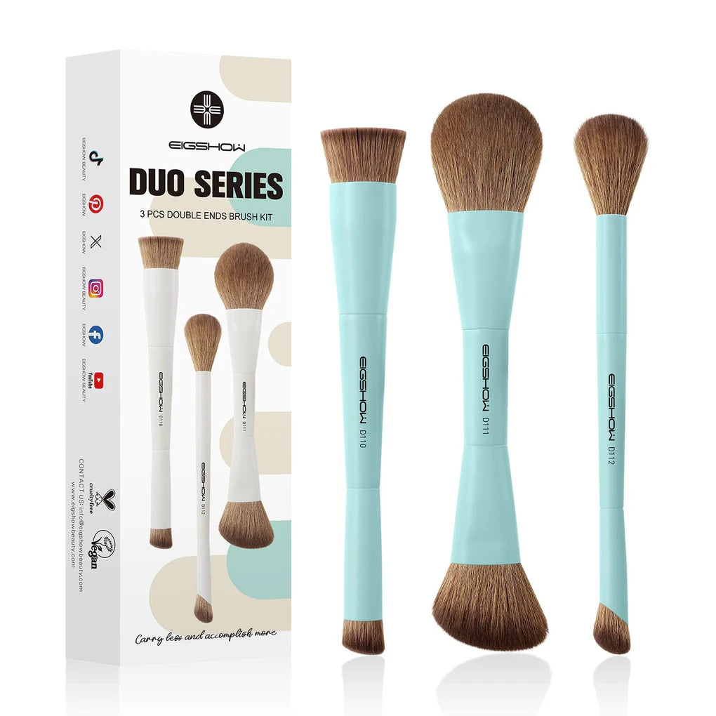 Set de brochas Duo Series-3 Double Ends Brush Cyan