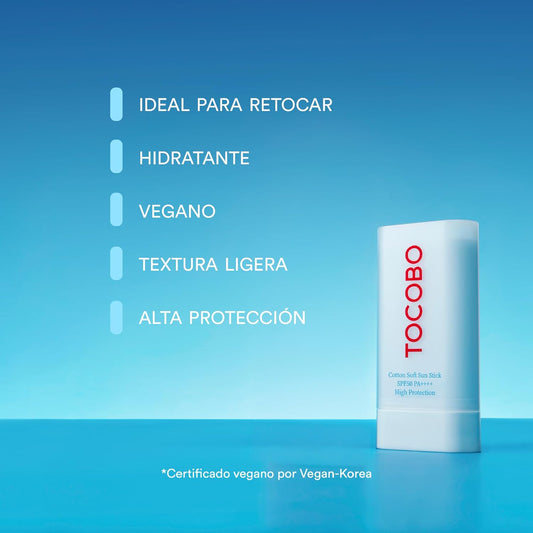 Protector solar en barra Cotton Soft Sun Stick SPF50 PA+++