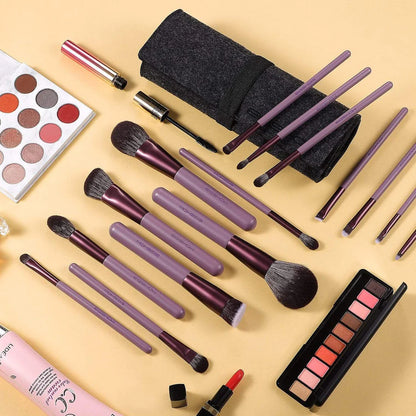 Set De Brochas Jade Series De 15 Piezas Smoke Purple