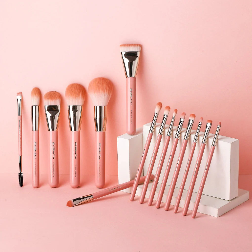 Set De Brochas Jade Series De 15 Piezas Mistyrose