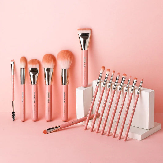 Set De Brochas Jade Series De 15 Piezas Mistyrose