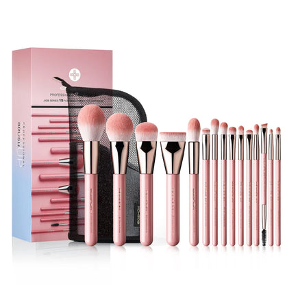 Set De Brochas Jade Series De 15 Piezas Mistyrose