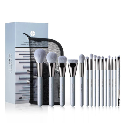 Set De Brochas Jade Series De 15 Piezas Baby Blue