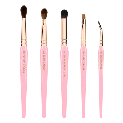 Set de Brochas Pink Golden Triangle para Ojos